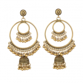 Hot sale in foreign trade nepal exaggerated atmospheric bell earrings india internet explosion earrings
