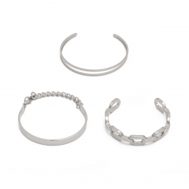 Cold wind business all-match metal bracelets womens personalized geometric chain-like set bracelets