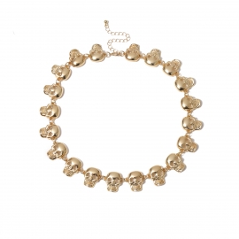European and american cross-border jewelry personality hip-hop hiphop exaggerated necklace female skull element punk clavicle necklace