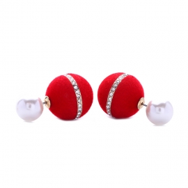 Creative earrings women wholesale european and american style ladies accessories factory direct sales personality spherical simple temperament earrings