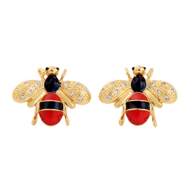Cute little bee dripping earrings female simple korean temperament small insect earrings