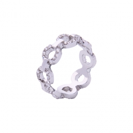 Retro alloy diamond creative hollow ring ring female simple and versatile european and american fashion