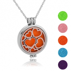 Luminous heart pattern photo box aromatherapy necklace openable luminous dispenser pendant direct sales in europe and america