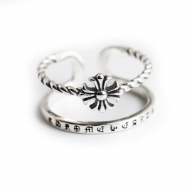 Do the old cross flower fashion s925 sterling silver open ring female