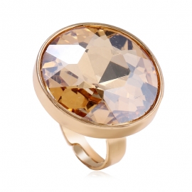 European and american fashion cross-border sources of new diamond ring hot-selling explosive geometric circular opening adjustable ring