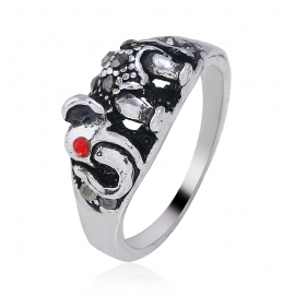 Hand-made elephant rings for men and women, retro matching combination ring, open couple joint ring, tail ring