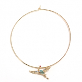 Cute temperament collar wild crane pendant necklace cold wind simple student girl jewelry