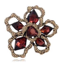 European and american fashion clothing creative high-quality high-end brooch freehand hollow flower brooch