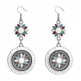 Amazon new alloy earrings women european and american popular earrings wholesale fashion exaggerated earrings women