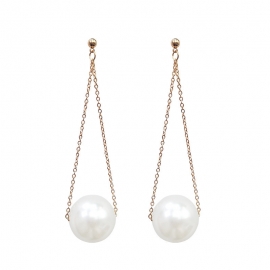 New trend long large pearl earrings female temperament korean earrings net red earrings jewelry