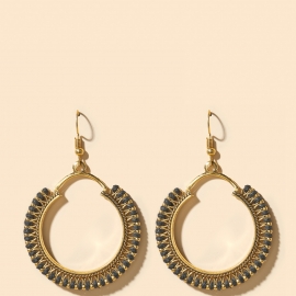 European and american fashion earrings, a variety of hand-woven threaded earrings, factory direct spot wholesale