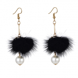 Korean fashion new style earrings, simple temperament, mink hair earrings, manufacturers spot wholesale earrings, wholesale jewelry