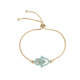 European and american cross-border jewelry fashion creative new inlaid jewelry simple metal bergamot eye bracelet women