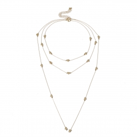 Uropean and american cross-border jewelry ins net celebrity trendy girl simple heart-shaped necklace set personality wild sweater chain