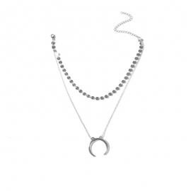 European and american cross-border jewelry, retro, simple, individual street style, copper sequins, alloy accessories, necklaces