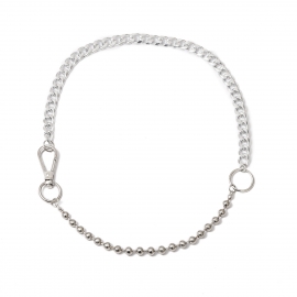 European and american cross-border jewelry cold wind metal geometric necklace female personality chain mix and match punk keychain necklace