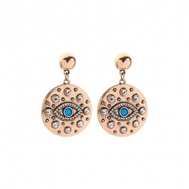 European and american retro style devils eye diamond earrings earrings female fashion trendy wild commuter earrings
