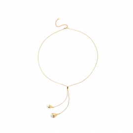 Simple long pearl pendant necklace female european and american style fashion temperament long sweater chain accessories