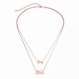 Simple niche clavicle chain creative multi-layer design sense pendant female temperament diamond wild net red necklace