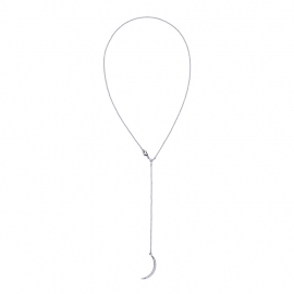 Simple crystal moon pendant necklace feminine korean fashion trendy short necklace