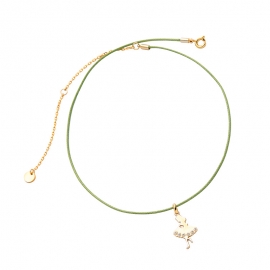 Small fresh braided rope girl pendant necklace female japanese and korean fashion temperament all-match necklace