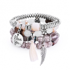 New bohemian bracelet creative womens jewelry tassel multilayer beaded bracelet fine jewelry