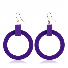 Fashion simple new wild trend earrings european and american style acetate plate geometric round multicolor earrings women