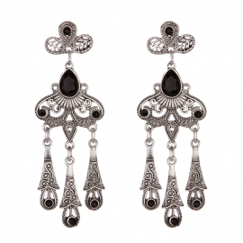 Bohemian fashion exaggerated big-name retro earrings women national wind belt pendant diamond all-match clothing earrings