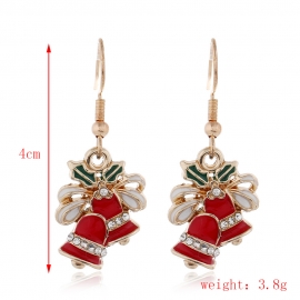 Factory direct sales european and american cross-border christmas earrings snowflake christmas tree hypoallergenic ear hooks new christmas ornaments