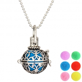 Popular aromatherapy necklace, vintage lifting pot, three-dimensional essential oil distributor pendant, christmas love gift