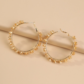 Aliexpress new product hot-selling jewelry multiple rose earring earrings flower net red trend wild earrings