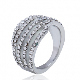 European and american fashion multi-layer diamond ring, personalized oil drop ring