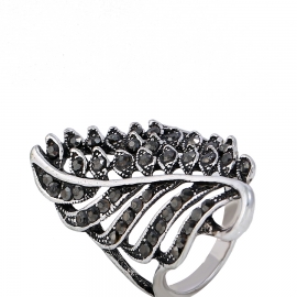 Popular jewelry high-end creative temperament ring wish explosive hollow feather index finger ring