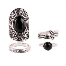 European and american fashion new jewelry four-piece ring retro combination ring set