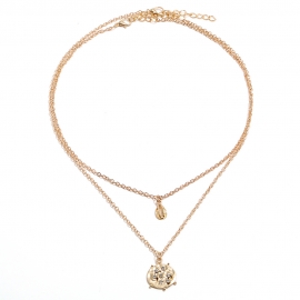 Popular fashion personality shell handmade necklace womens multilayer necklace