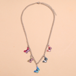 European and american retro trend ins niche design necklace fashion simple super fairy forest light luxury exquisite butterfly necklace