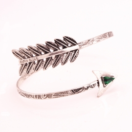 Europe and america armband retro exaggeration street shoot malachite cupid arrow womens armband jewelry