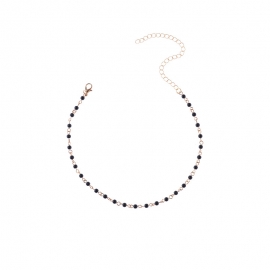 European and american cross-border jewelry, handmade beaded necklace, simple and versatile, crystal acrylic bead necklace