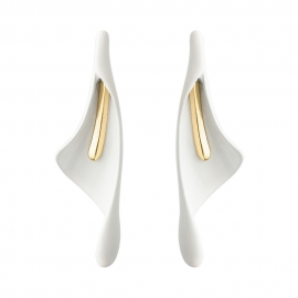 Creative design flower earrings long super fairy girl wild earrings pure calla lily earrings