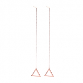 925 silver needle simple geometric triangle zircon diamond earrings earrings female japanese and korean fashion earring earrings