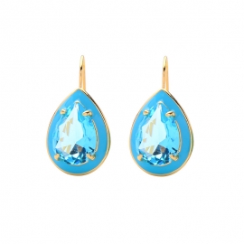 Simple and irregular water drop diamond earrings female european and american style temperament commuter earrings