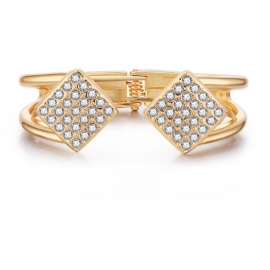 Cross-border new european and american popular bracelets, gold-plated open bracelets, womens diamond hollow bracelets, amazon hot models