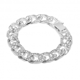 Mens hip hop cuban chain miami bracelet gold plated cuban bracelet