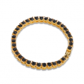 Cross-border hip hop one drainage diamond alloy bracelet color rhinestone mens tennis chain