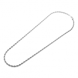 Hot selling gold plated necklace 6mm coarse twist flower chain gold plated twisted rope chain men and women necklace