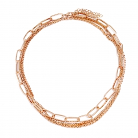 European and american cross-border jewelry hip-hop punk style chain necklace set 3 pieces