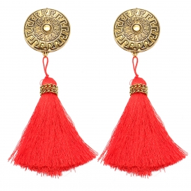 European and american big brand exaggerated fashion earrings alloy plating long tassel retro earrings aliexpress wholesale jewelry