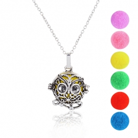Wish aliexpress hot selling cage necklace openable aromatherapy diy owl pendant christmas accessories