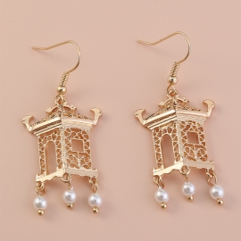 Creative cute cartoon cat ear hooks fun bottle cap girl earrings simple and small childlike ab earrings