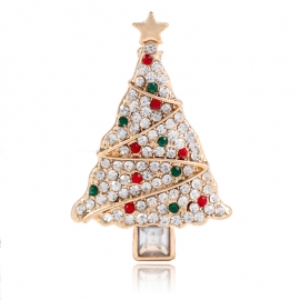 Cross-border source of wish explosion models popular in europe and america aliexpress hot selling clothing creative christmas tree brooch